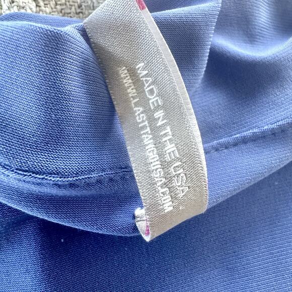 Last Tango Dress Dusty Blue Size Medium Knee Length Career Bodycon Open Sleeves - Picture 13 of 14